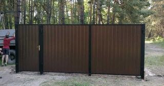 Купить распашные ворота из профнастила Барабинск, цена от 2702 руб.